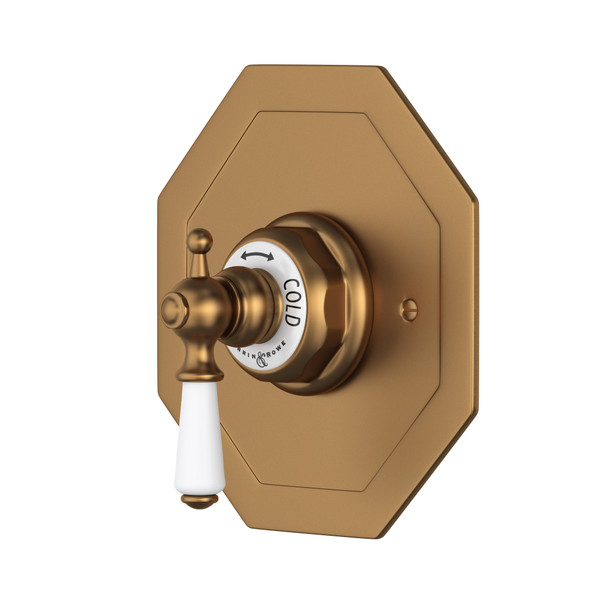 Edwardian™ 3/4" Octagonal Thermostatic Trim Without Volume Control - English Bronze | Model Number: U.5585L-EB/TO