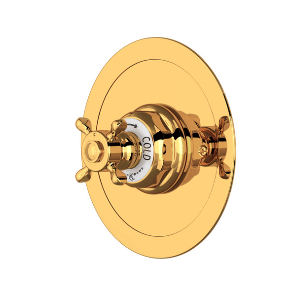 Edwardian™ 3/4" Round Thermostatic Trim Without Volume Control - English Gold | Model Number: U.5566X-EG/TO