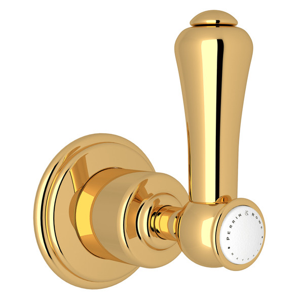 Georgian Era Trim for Volume Control and Diverters - English Gold with White Porcelain Lever Handle | Model Number: U.3774LSP-EG/TO - Product Knockout