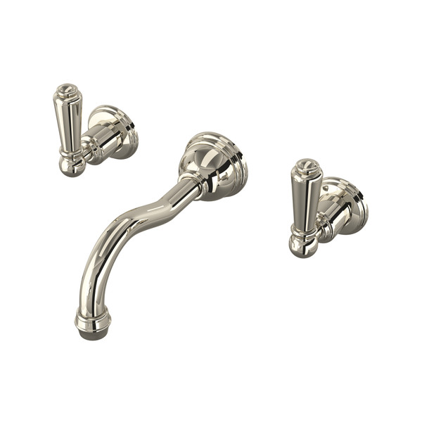Edwardian™ Wall Mount Lavatory Faucet Trim With Column Spout - Polished Nickel | Model Number: U.3790L-PN/TO-2