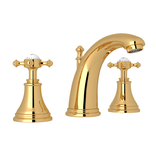 Perrin & Rowe Georgian Era High Neck Widespread Bathroom Faucet