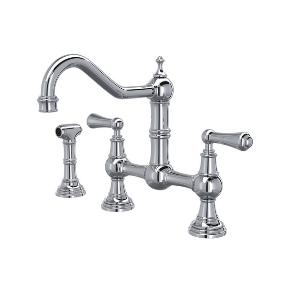 Perrin & Rowe Edwardian™ Bridge Kitchen Faucet With Side Spray
