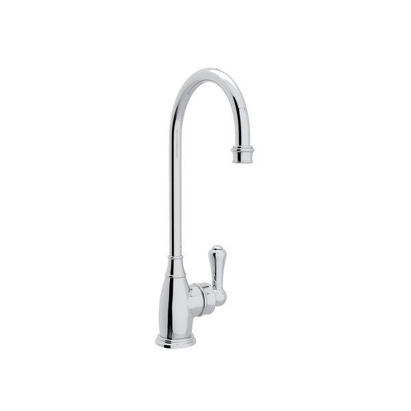 Georgian Era Single Lever Single Hole Bar and Food Prep Faucet - Polished Chrome with Metal Lever Handle | Model Number: U.4700APC-2 - Product Knockout