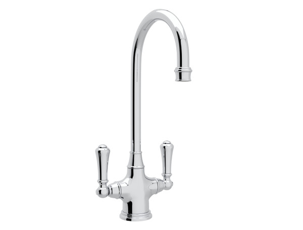 Georgian Era Single Hole Bar and Food Prep Faucet - Polished Chrome with Metal Lever Handle | Model Number: U.4711APC-2 - Product Knockout