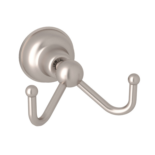 Arcana Wall Mount Double Robe Hook - Satin Nickel | Model Number: CIS7DSTN - Product Knockout