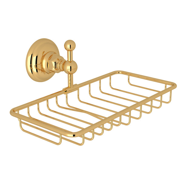 Wall Mount Double Soap Holder Basket - Italian Brass | Model Number: A1493IB - Product Knockout