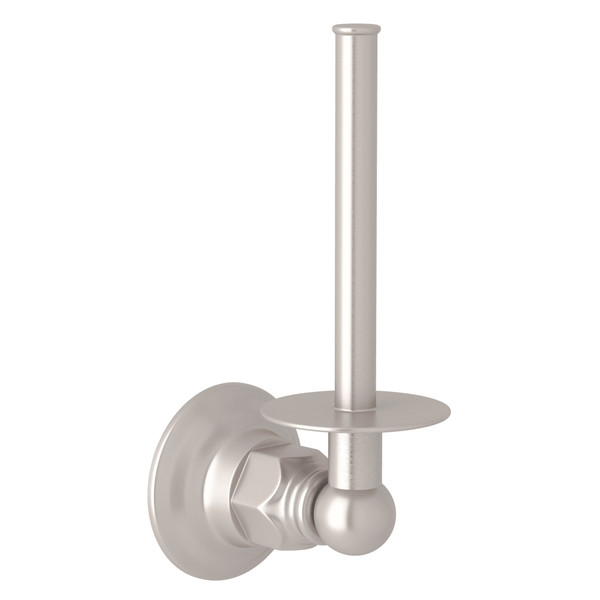 Wall Mount Spare Toilet Paper Holder - Satin Nickel | Model Number: ROT19STN - Product Knockout