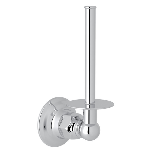 Wall Mount Spare Toilet Paper Holder - Polished Chrome | Model Number: ROT19APC - Product Knockout