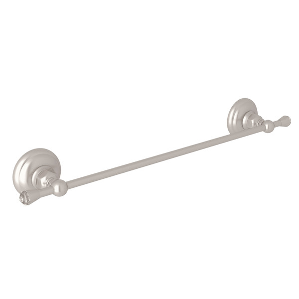 Swarovski Crystal Wall Mount 18 Inch Towel Bar - Satin Nickel | Model Number: A1484CSTN - Product Knockout