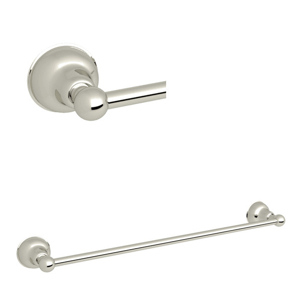 Arcana Wall Mount 30 Inch Single Towel Bar - Polished Nickel | Model Number: CIS1/30PN - Product Knockout