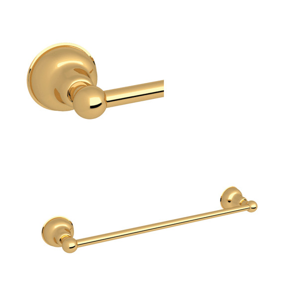 Arcana Wall Mount 24 Inch Single Towel Bar - Italian Brass | Model Number: CIS1/24IB - Product Knockout