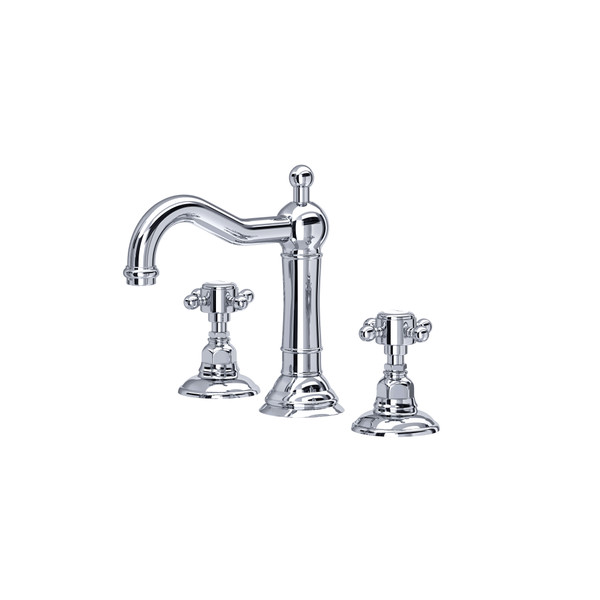 Acqui Column Spout Widespread Bathroom Faucet - Polished Chrome with Cross Handle | Model Number: A1409XMAPC-2 - Product Knockout