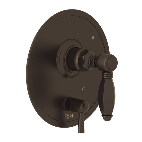 Pressure Balance Trim with Diverter - Tuscan Brass with Metal Lever Handle | Model Number: A2410NLHTCB - Product Knockout