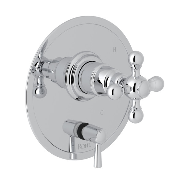 Arcana Pressure Balance Trim with Diverter - Polished Chrome with Cross Handle | Model Number: AC210NX-APC - Product Knockout