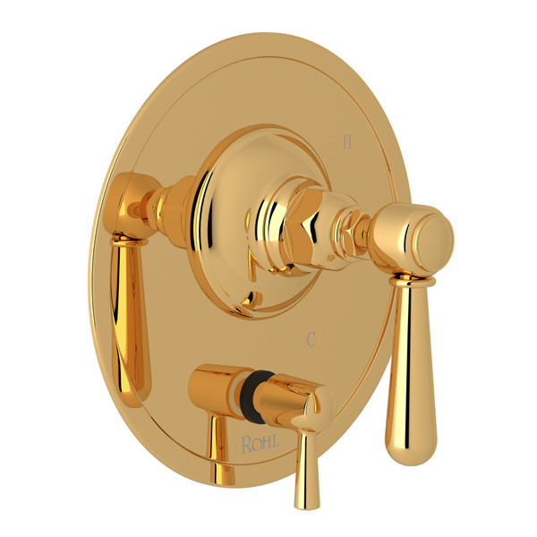 Verona Pressure Balance Trim with Diverter - Italian Brass with Metal Lever Handle | Model Number: ARB2410NLMIB - Product Knockout