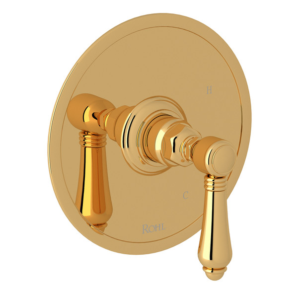 Pressure Balance Trim without Diverter - Italian Brass with Metal Lever Handle | Model Number: A1410LMIB - Product Knockout