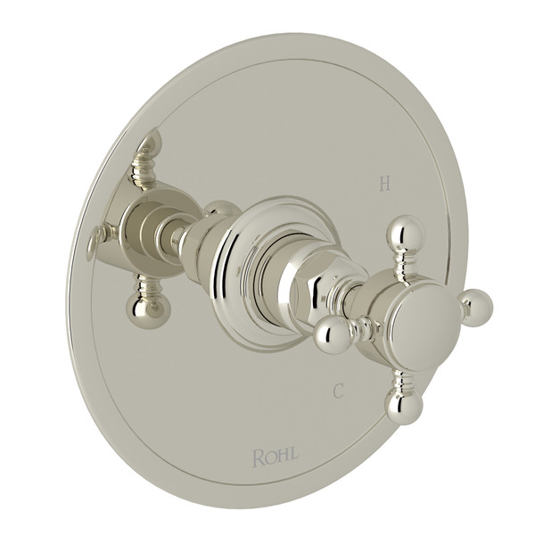 Pressure Balance Trim without Diverter - Polished Nickel with Cross Handle | Model Number: A1410XMPN - Product Knockout