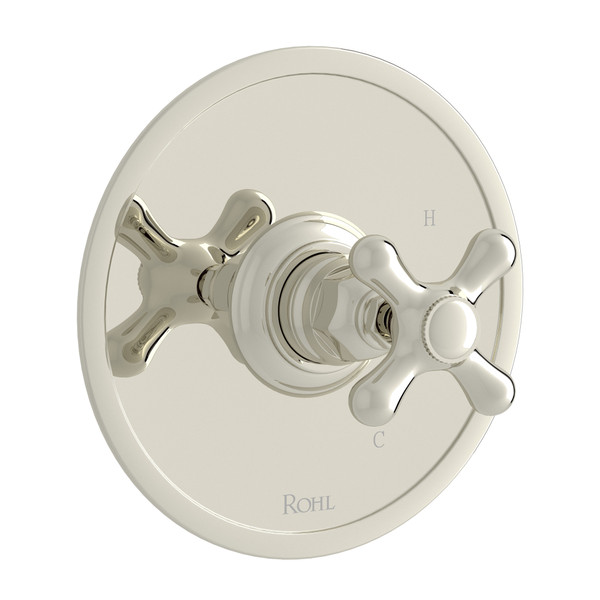 Verona Pressure Balance Trim without Diverter - Polished Nickel with Cross Handle | Model Number: ARB1410XMPN - Product Knockout