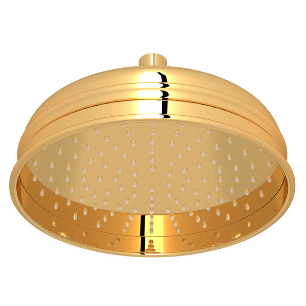 8 Inch Bordano Rain Anti-Calcium Showerhead - Unlacquered Brass | Model Number: 1037/8ULB - Product Knockout
