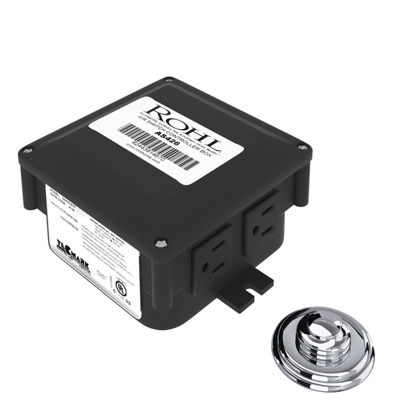 Waste Disposal Control Box With Air Switch Button - Polished Chrome | Model Number: AS550APC