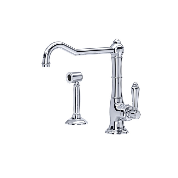 Acqui® Extended Spout Kitchen Faucet With Side Spray - Polished Chrome | Model Number: A3650/11LMWSAPC-2