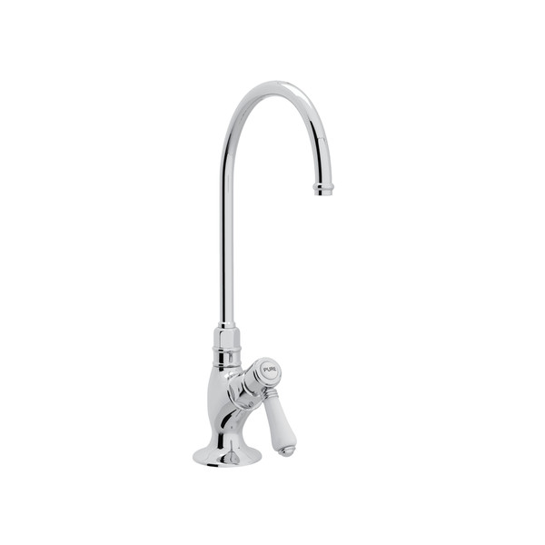 San Julio C-Spout Filter Faucet - Polished Chrome with White Porcelain Lever Handle | Model Number: A1635LPAPC-2 - Product Knockout