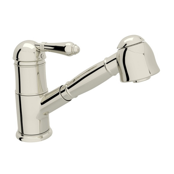 Patrizia Pullout Kitchen Faucet - Polished Nickel with Metal Lever Handle | Model Number: A3410LMPN-2 - Product Knockout