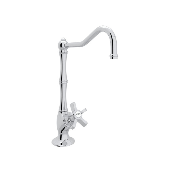 Acqui Column Spout Filter Faucet - Polished Chrome with Five Spoke Cross Handle | Model Number: A1435XAPC-2 - Product Knockout