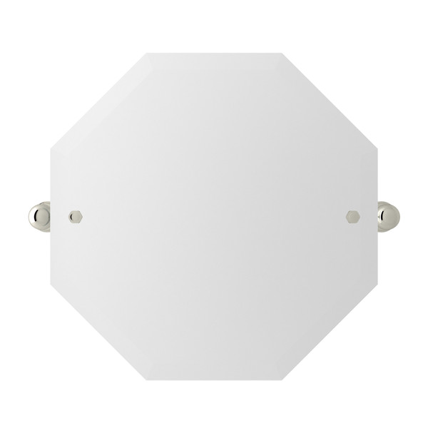 Deco Wall Mount 19 11/16 Inch Octagonal Mirror - Polished Nickel | Model Number: U.6981PN - Product Knockout
