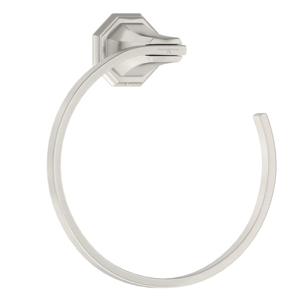 Deco Wall Mount Towel Ring - Satin Nickel | Model Number: U.6135STN - Product Knockout