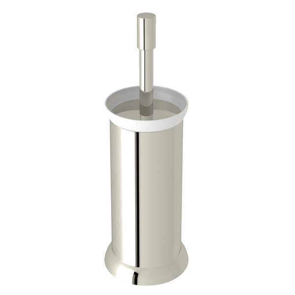 Holborn Floor Standing Porcelain Toilet Brush Holder - Polished Nickel | Model Number: U.6437PN - Product Knockout