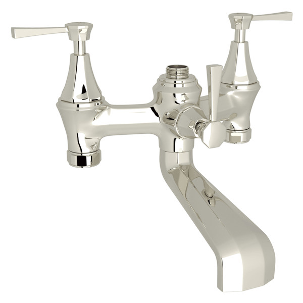 Deco Exposed Tub Filler - Polished Nickel with Metal Lever Handle | Model Number: U.3132LS-PN - Product Knockout