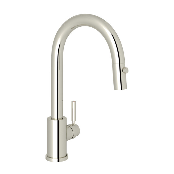 Holborn Pulldown Bar and Food Prep Faucet - Polished Nickel with Metal Lever Handle | Model Number: U.4043PN-2 - Product Knockout