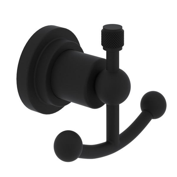 Campo Wall Mount Double Robe Hook - Matte Black | Model Number: A1481IWMB - Product Knockout