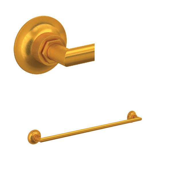 Graceline Wall Mount 24 Inch Single Towel Bar - Satin Gold | Model Number: MBG1/24SG - Product Knockout