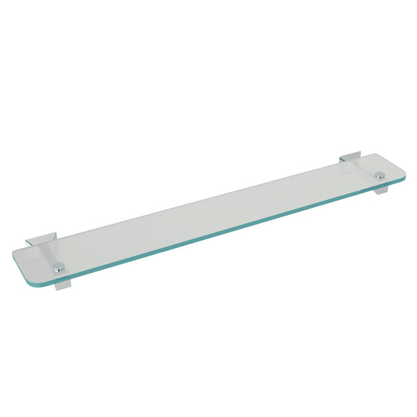 Vincent Wall Mount Glass Vanity Shelf - Polished Chrome | Model Number: VIN12APC - Product Knockout