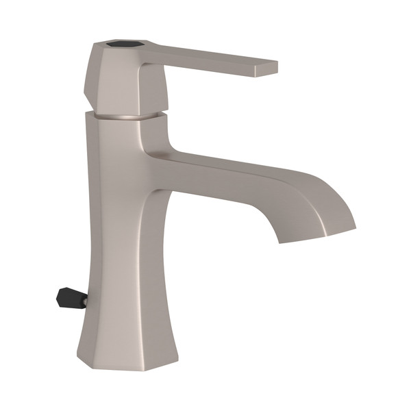 Bellia Single Hole Single Lever Bathroom Faucet - Satin Nickel with Metal Lever Handle | Model Number: BE51L-STN-2 - Product Knockout