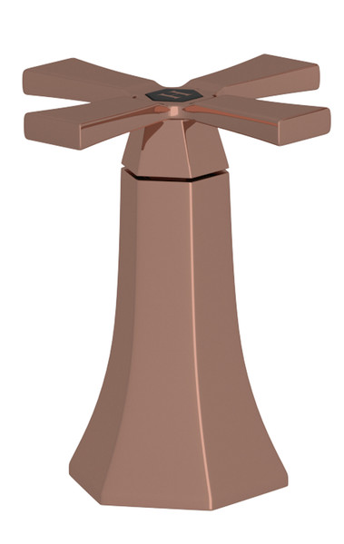 Bellia High Neck Widespread Bathroom Faucet - Rose Gold with Cross Handle | Model Number: BE106X-RG-2 - Product Knockout