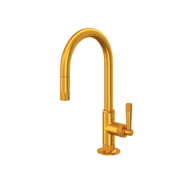 Graceline Pulldown Bar and Food Prep Faucet - Satin Gold with Metal Lever Handle | Model Number: MB7930SLMSG-2 - Product Knockout
