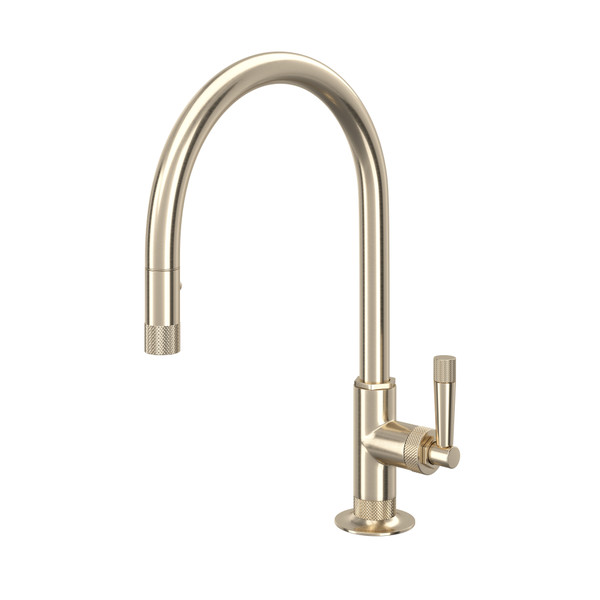 Graceline Pulldown Kitchen Faucet - Satin Nickel with Metal Lever Handle | Model Number: MB7930LMSTN-2 - Product Knockout