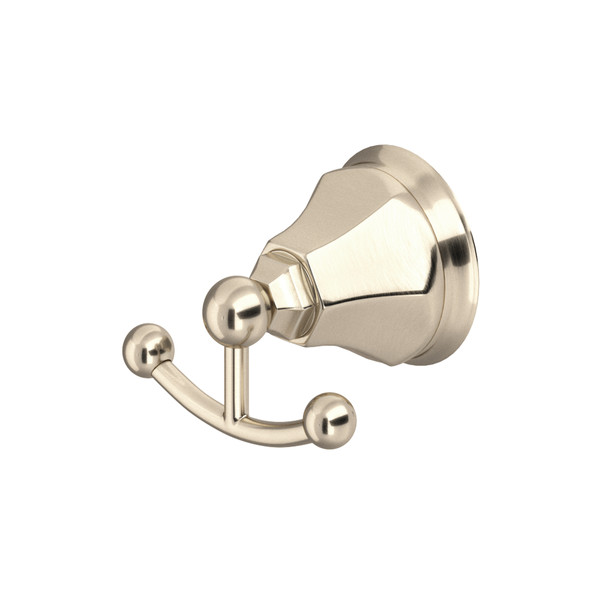 Palladian Wall Mount Double Robe Hook - Satin Nickel | Model Number: A6881STN - Product Knockout