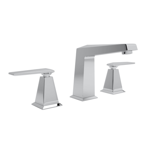 Vincent High Neck Widespread Bathroom Faucet - Polished Chrome with Metal Lever Handle | Model Number: A1008LVAPC-2 - Product Knockout