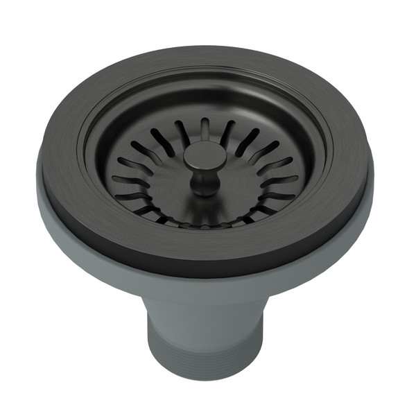 ROHL Manual Basket Strainer without Remote Pop-Up - Black