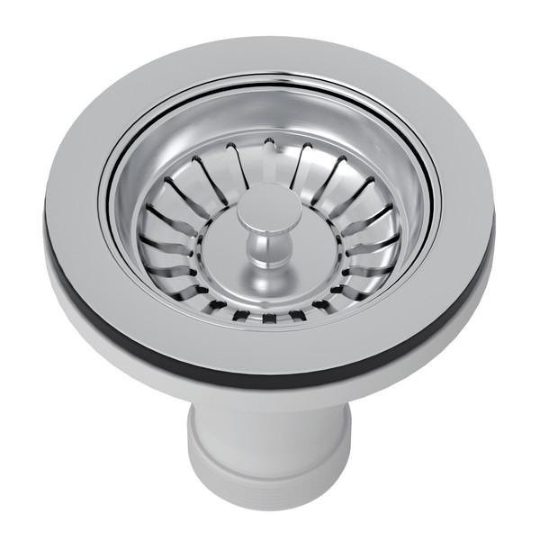 ROHL Manual Basket Strainer without Remote Pop-Up - Polished