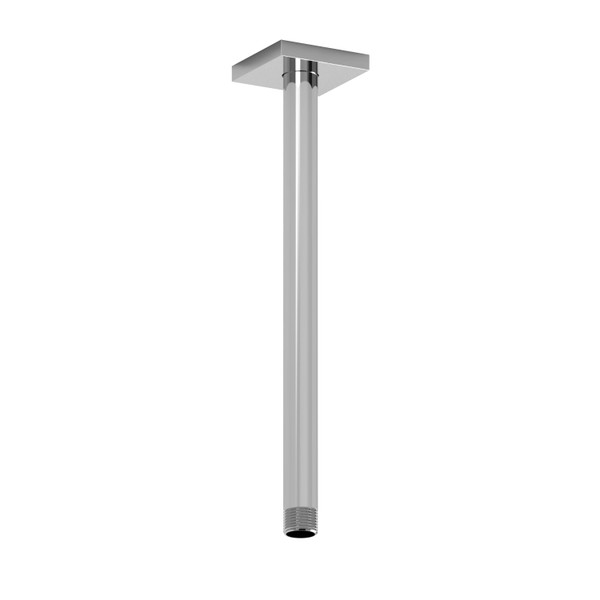 12 Inch Ceiling Mount Shower Arm With Square Escutcheon  - Chrome | Model Number: 517C - Product Knockout