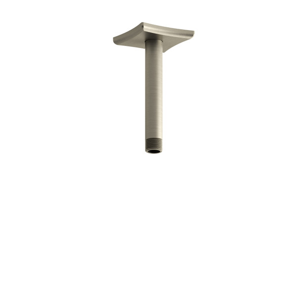 6 Inch Ceiling Mount Shower Arm With Square Escutcheon  - Brushed Nickel | Model Number: 528BN - Product Knockout