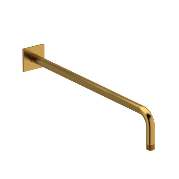 20 Inch Wall Mount Shower Arm With Square Escutcheon  - Brushed Gold | Model Number: 533BG - Product Knockout