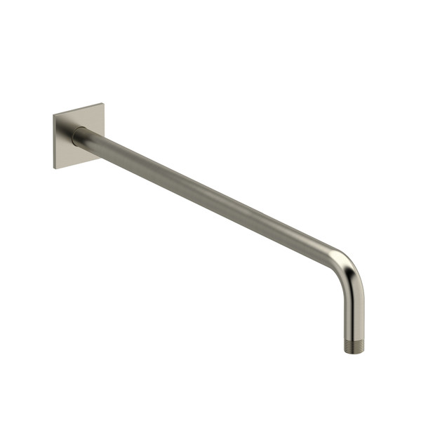 20 Inch Wall Mount Shower Arm With Square Escutcheon  - Brushed Nickel | Model Number: 533BN - Product Knockout