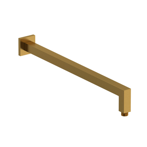 20 Inch Wall Mount Shower Arm With Square Escutcheon  - Brushed Gold | Model Number: 547BG - Product Knockout
