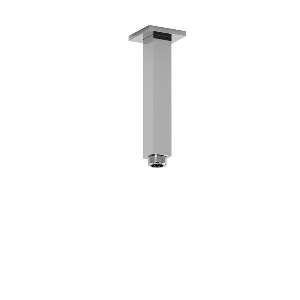 6 Inch Ceiling Mount Shower Arm With Square Escutcheon  - Chrome | Model Number: 548C - Product Knockout